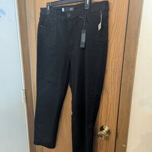 NWT KUT from the Kloth High Rise Naomi Girlfriend Straight Leg Black Pants-16